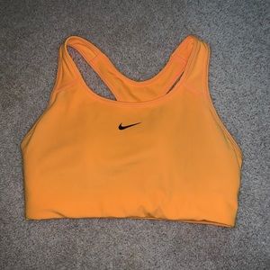yellow nike sports bra